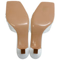Load image into Gallery viewer, Casadei White Leather Ruched Slides with Crystals