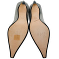 Load image into Gallery viewer, Lanvin Silver Leather Swing Pumps