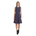 Load image into Gallery viewer, Marni Black / Purple / Burgundy Printed Sleeveless Wool Gauze Flared Midi Dress