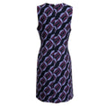 Load image into Gallery viewer, Marni Black / Purple / Burgundy Printed Sleeveless Wool Gauze Flared Midi Dress