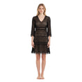 Load image into Gallery viewer, Chloe Black / Navy / Nude Popcorn Wool Embroidery Lace Cocktail Dress