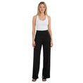 Load image into Gallery viewer, Jil Sander Black Wide Leg Viscose Knit Casual Pants