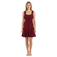 Load image into Gallery viewer, Alaia Burgundy Sleeveless Square Neck Flared Textured Knit Mini Dress