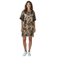 Load image into Gallery viewer, Lanvin Beige / Brown / Black / White Bead Embellished Animal Print Jacquard Dress