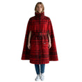 Load image into Gallery viewer, Woolrich Red Plaid Wool Cape with Belt