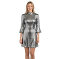Load image into Gallery viewer, HVN Silver Metallic Ashley Sequined Mini Dress