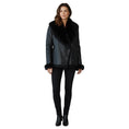 Load image into Gallery viewer, Michelle Mason Black Lamb Shearling Toggle Jacket