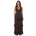 Load image into Gallery viewer, A.L.C. Black / Red Multi Floral Printed Maxi Dress with Cut Out Detail