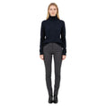 Load image into Gallery viewer, Loro Piana Navy Blue / Silver Metallic Micro Sequined Baby Cashmere Knit Turtleneck Sweater