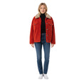 Load image into Gallery viewer, Punto Burnt Orange Lamb Shearling Jacket with Mink Fur Collar