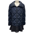 Load image into Gallery viewer, Moncler Navy Vouglans Flounce Hem Down Puffer Coat