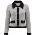 Load image into Gallery viewer, L'Agence White / Black Arielle Knit Jacket
