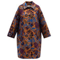 Load image into Gallery viewer, La DoubleJ Brown / Blue Multi Floral Jacquard Selva Boxy Coat