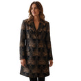 Load image into Gallery viewer, Akris Black / Brown / Gold Metallic Jacquard Coat