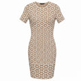 Load image into Gallery viewer, Alexander McQueen White / Nude Short Sleeved Fitted Patterned Knit Dress