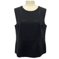 Load image into Gallery viewer, The Row Black 'Grida' Grid Pattern Sleeveless Scuba Jersey Cropped Top