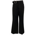 Load image into Gallery viewer, Jil Sander Black 2023 Buckle Detail Flared Pleat-front Trousers