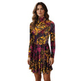 Load image into Gallery viewer, Versace Jeans Couture Purple / Gold Multi Tartan Baroque Print Dress