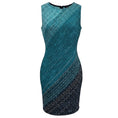 Load image into Gallery viewer, St. John Turquoise / Teal Multi Viscose and Wool Knit Coat and Dress Set