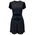 Load image into Gallery viewer, Alexander McQueen Black / Beige Leaf Design Brocade Velvet Short Sleeved Dress