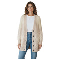 Load image into Gallery viewer, Peserico Beige / Cream Oversized Knit Cardigan Sweater