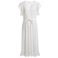 Load image into Gallery viewer, Ulla Johnson Pristine White Olga Flutter Sleeve Eyelet Midi Dress