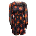 Load image into Gallery viewer, Ulla Johnson Black / Orange Valerian Print Adara Dress