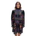 Load image into Gallery viewer, La DoubleJ Black / Purple Multi Printed Silk Shorty Dress
