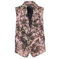 Load image into Gallery viewer, Ann Demeulemeester Black / Pink Ruffled Floral Printed Vest