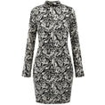 Load image into Gallery viewer, Dries Van Noten Black / White Butterfly Print Midi Dress