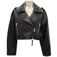 Load image into Gallery viewer, Agolde x Shoreditch Ski Club Black Remi Cropped Leather Biker Jacket