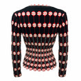 Load image into Gallery viewer, Alaia Black / White / Red Jacquard Knit Cardigan Sweater