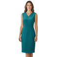 Load image into Gallery viewer, Hugo Boss Teal Dayami Wool Sleeveless Pencil Midi Dress