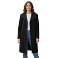 Load image into Gallery viewer, Fleurette Black Button Front Mid Length Wool Coat