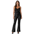 Load image into Gallery viewer, Elie Saab Black Sequined Flared Pants