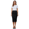 Load image into Gallery viewer, Alice + Olivia Black Sequin and Bead Embellished Skirt
