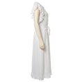 Load image into Gallery viewer, Ulla Johnson Pristine White Olga Flutter Sleeve Eyelet Midi Dress
