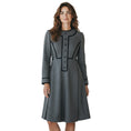 Load image into Gallery viewer, Geoffrey Beene Vintage Grey Flared Wool Dress