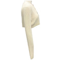 Load image into Gallery viewer, Khaite Ivory Cropped Cashmere Knit Cardigan Sweater