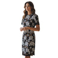 Load image into Gallery viewer, Michael Kors Collection Black / Optic White Reembroidered Guipure Dress