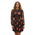 Load image into Gallery viewer, Ulla Johnson Black / Orange Valerian Print Adara Dress