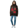 Load image into Gallery viewer, Lamberto Losani Brown Multi Floral Cashmere Knit Turtleneck Sweater