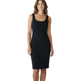 Load image into Gallery viewer, Celine Vintage Black Sleeveless Sheath Midi Dress