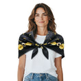 Load image into Gallery viewer, Bvlgari Black / Yellow Square Silk Twill Scarf