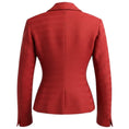 Load image into Gallery viewer, Akris Red Zip Front Silk Lined Wool Tweed Jacket