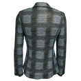 Load image into Gallery viewer, Armani Collezioni Light Blue / Black Striped Metallic Glitter Jacket