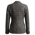 Load image into Gallery viewer, Ikram Navy Blue / Ivory Ikat Jacquard Two Button Blazer Jacket