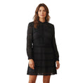 Load image into Gallery viewer, Ulla Johnson Black Noir Pleated Silk Chiffon and Sheer Lace Kitty Dress
