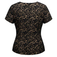 Load image into Gallery viewer, Michael Kors Collection Black Short Sleeved Lace Blouse
