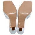 Load image into Gallery viewer, Casadei White Leather Ruched Slides with Crystals